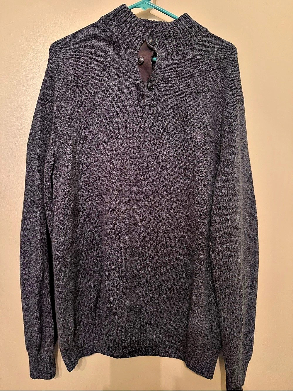 Chaps Men's Gray & Brown Turtleneck Sweater Size Large